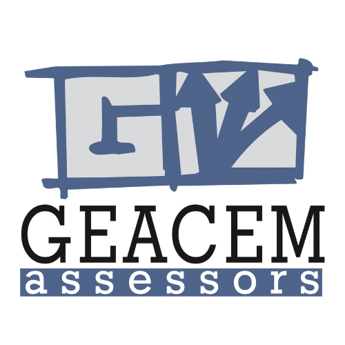Logo de Geacem en tonos azul i gris
